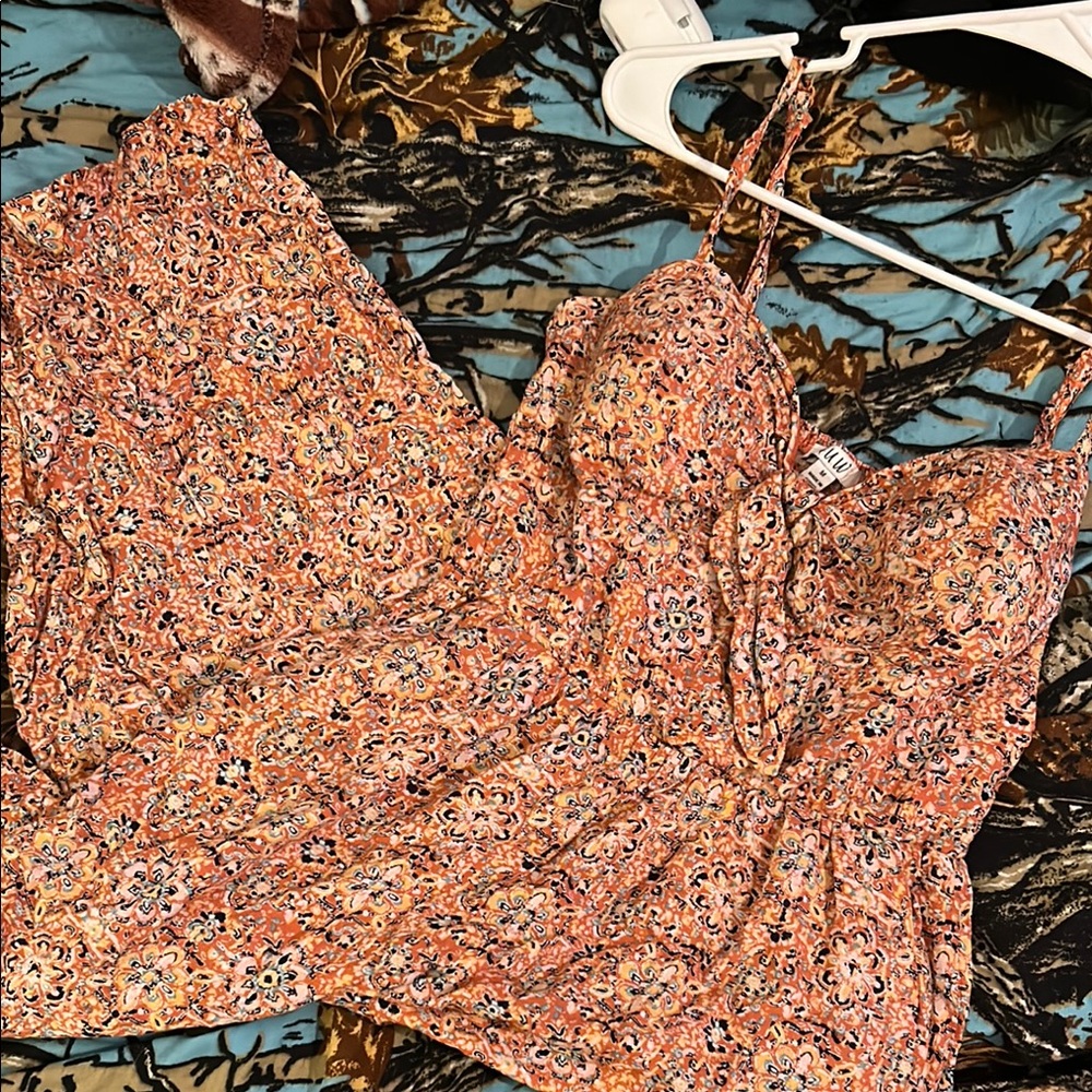 Floral Orange romper